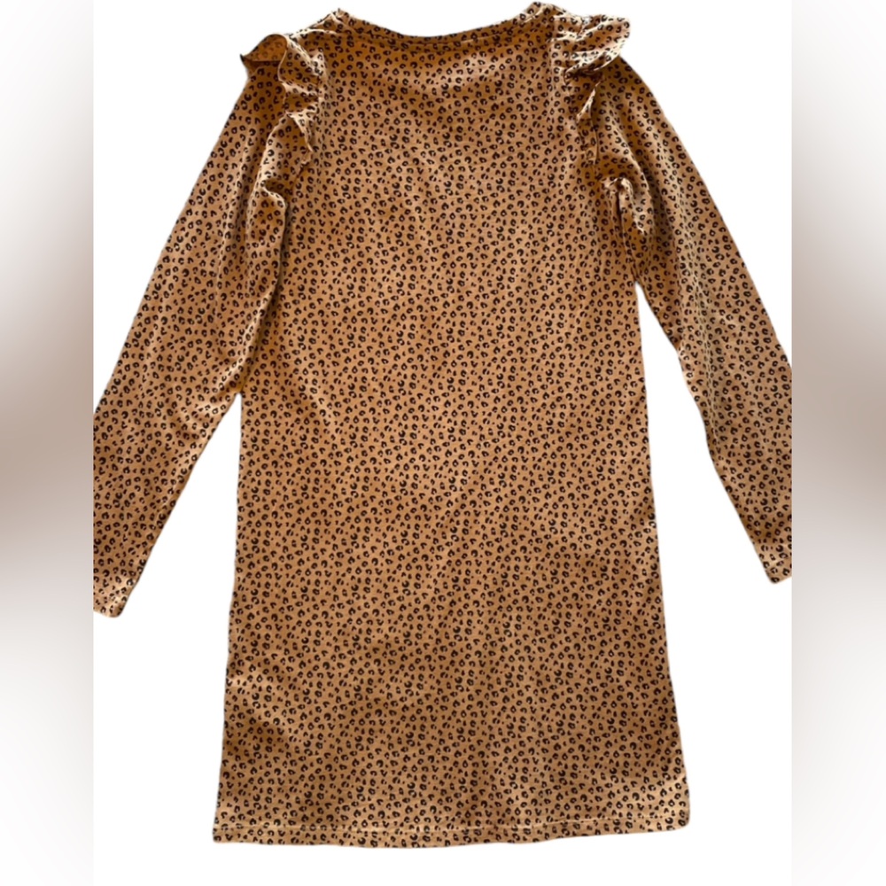 H&M Girls Animal Print Ruffle Dress Size 8-10 Girls Great Condition